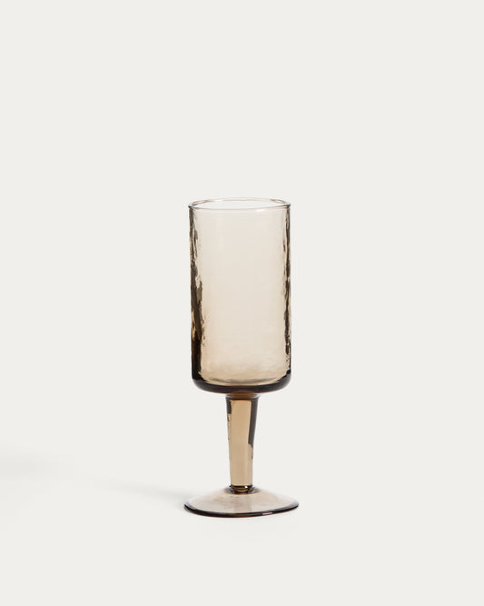 Obila wine glass made of brown recycled glass