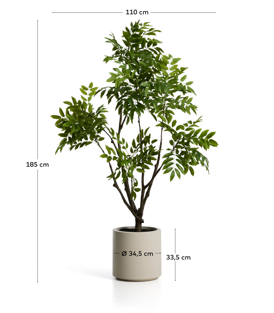 Artificial Rhus tree with white pot 185cm