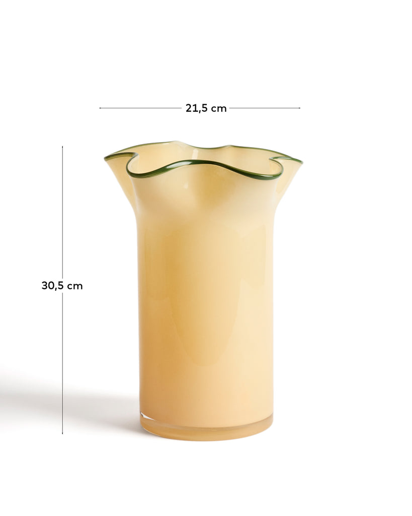 Endasi yellow glass vase 31cm