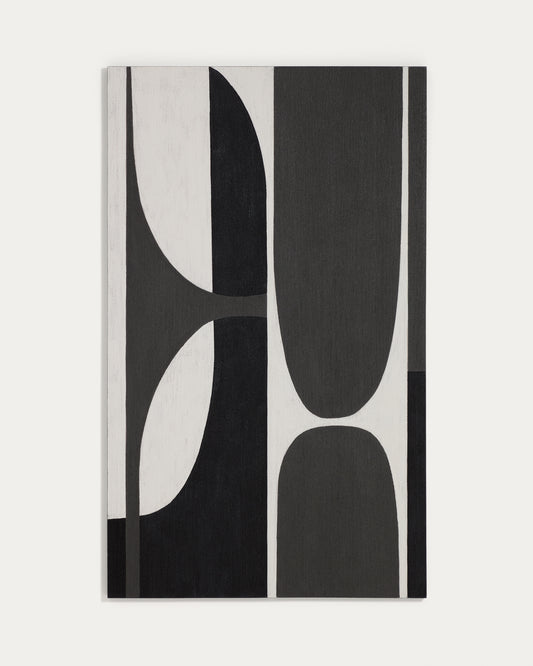 Onure black and white abstract picture 120 x 200cm