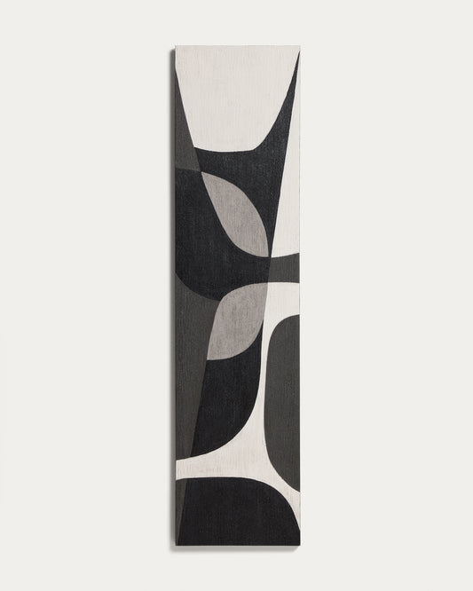 Onure black and white abstract picture 45 x 180cm