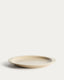 Doren beige ceramic plate