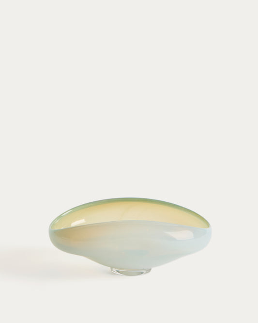 Nodila white glass centrepiece 23 x 16.5cm