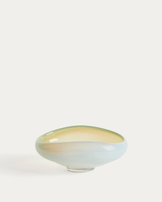 Nodila white glass centrepiece 19 x 14cm