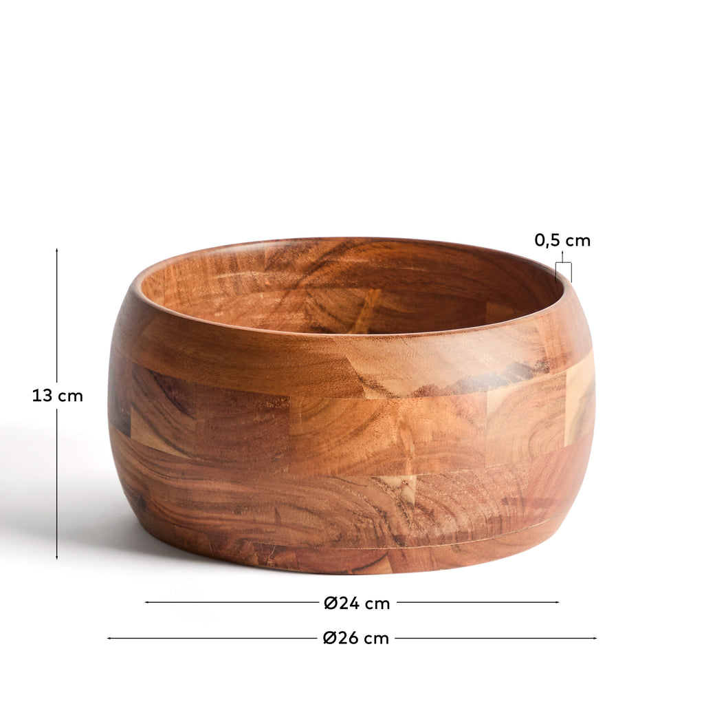 Malor large acacia wood bowl
