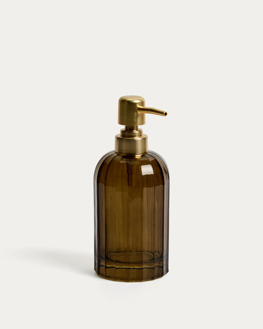 Anetan green glass soap dispenser