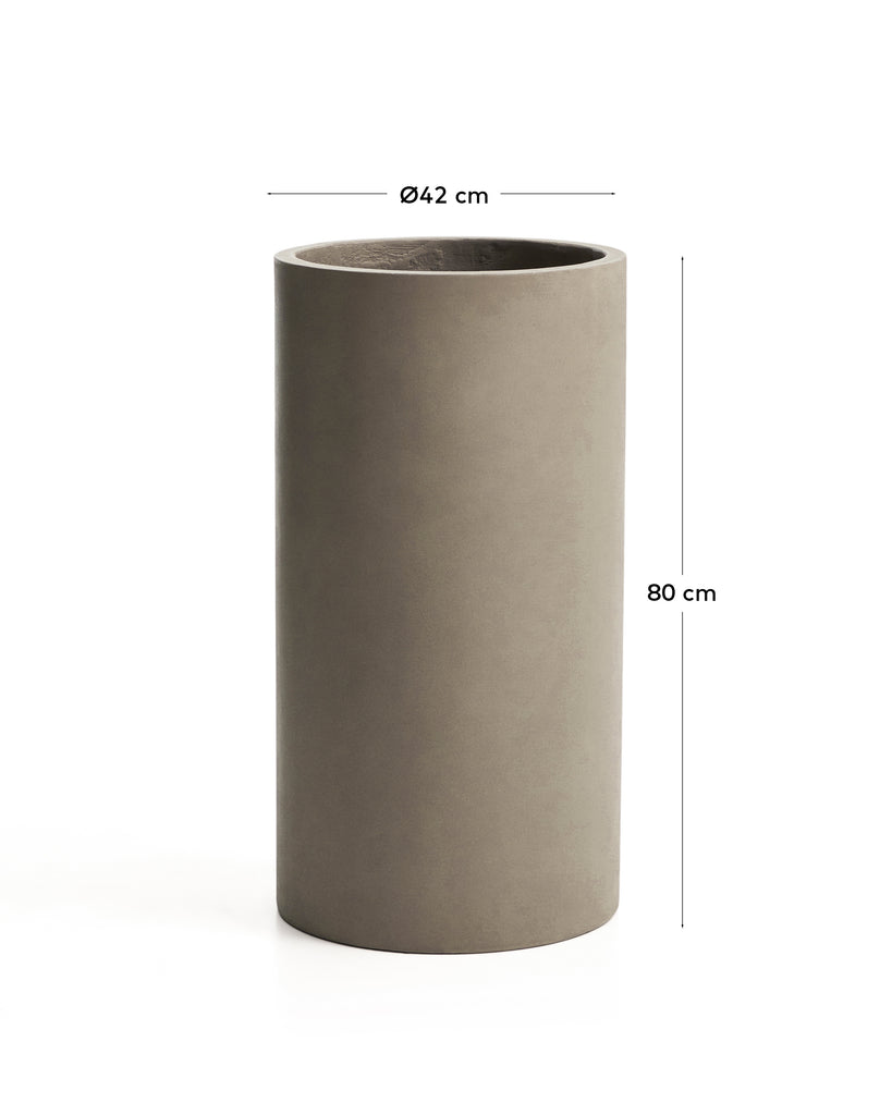 Aiguablava grey cement planter Ø 42cm
