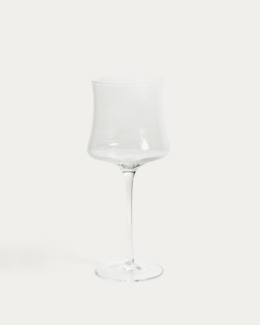 Alori clear champagne glass with relief, 46 cl