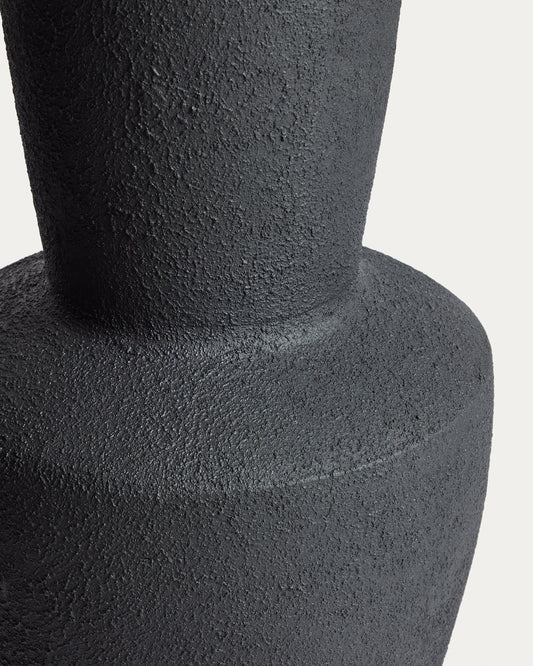 Nerun black terracotta vase 72 cm
