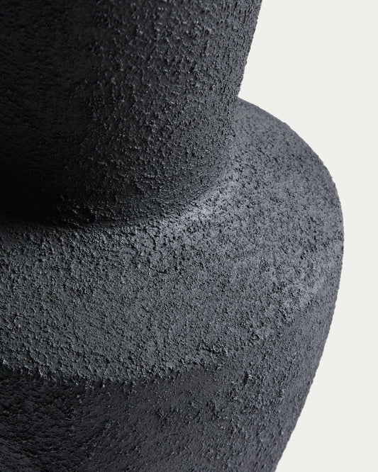 Nerun black terracotta vase 46 cm