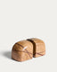 Benine orange and brown marble bookends