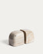 Benine beige marble bookends