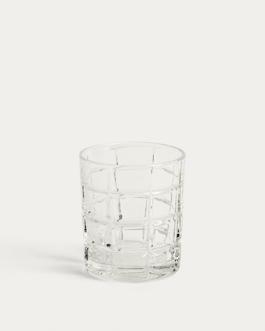 Talara clear carved drinking glass 26 cl