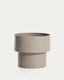 Mash round metal planter in black Ø41