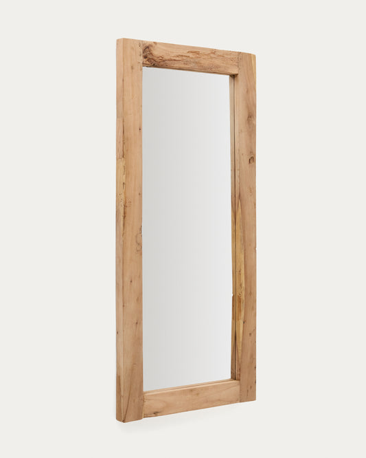 Maden wooden mirror with a natural finish 80 x 180 cm