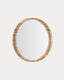 Polke Teak Wood Mirror Ø 80 cm