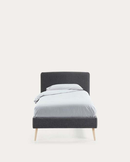 Dyla bed cover for a 90 x 190 cm mattress in black