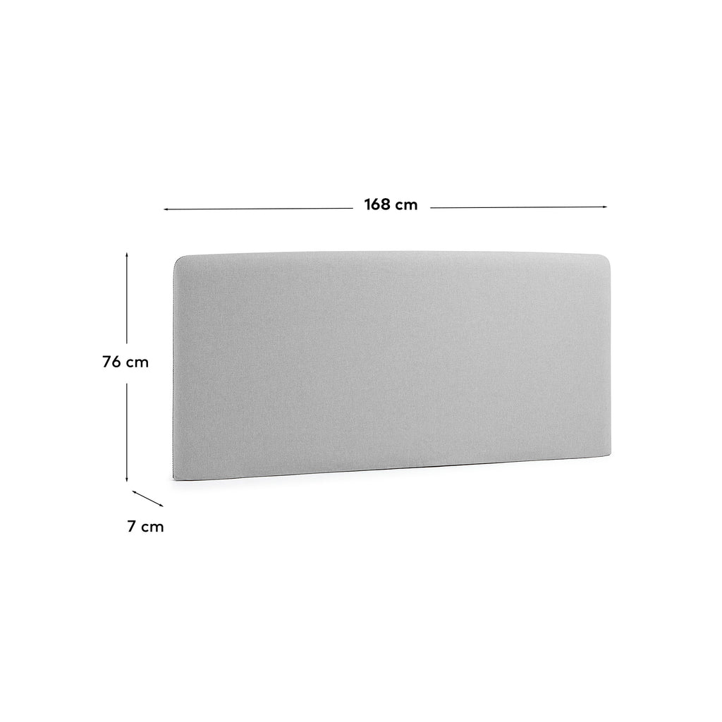 Dyla headboard cover in grey for 150 cm beds