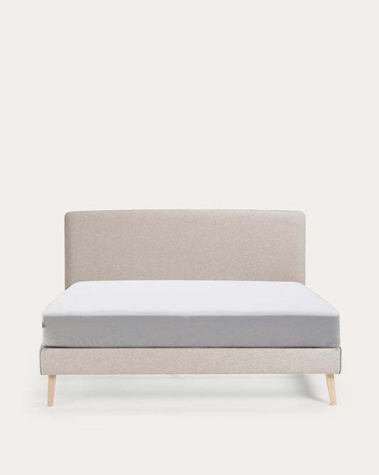 Dyla bed cover in beige for a 160 x 200 cm mattress