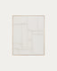Klis white linen picture with geometric shapes, 80 x 100 cm