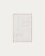 Klis white linen picture with geometric shapes, 60 x 90 cm