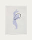 Inca blue and white paper print, 42 x 56 cm