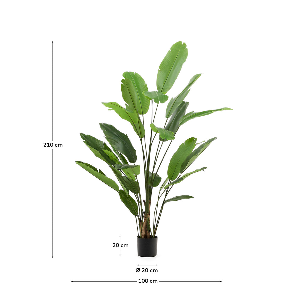 Artificial Banana plant in black pot 210 cm