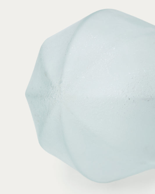 Talve Christmas bauble made of white recycled glass, Ø 20 cm