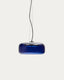 Reig blue glass ceiling lamp, Ø 38 cm