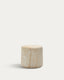Drasi cement side table with travertine-effect finish Ø46cm