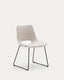 Zahara chair in beige with steel legs in a black finish FSC 100%