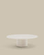 Albanella coffee table in cement with glossy white finish Ø110cm