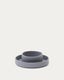 Lili plate and bowl set in blue silicone