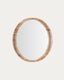 Polke Teak Wood Mirror Ø 80 cm