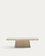 Drasi coffee table in cement with travertine-effect finish 140 x 70cm