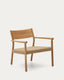 Yalia armchair in solid oak wood with natural finish and paper rope seat FSC Mix Credit