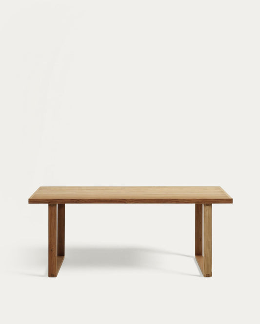 Canadell 100% outdoor solid recycled teak table, 180 x 90 cm