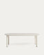 Erice oval table in aluminium and ecru tempered glass 230 x 100 cm