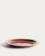 Doren burgundy ceramic plate