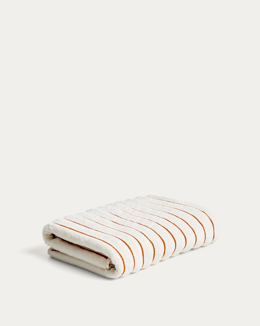 Dorane 100% cotton towel with orange stripes 70 x 140cm