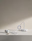 Fluvia metal lamp fitting in a white finish, 250 cm