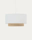 Erna bamboo ceiling lamp shade in a natural and white finish Ø 60 cm