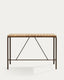 Salguer solid acacia & brown steel bar table, outdoor suitable, 140 x 70 cm FSC 100%