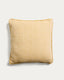 Filor cotton cushion cover with yellow weave 50 x 50cm