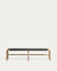 Alipa bench in FSC 100% solid acacia wood and dark grey rope cord 200 cm