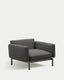 Sorells modular outdoor armchair in aluminium with a grey finish