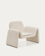 Melvia beige chenille armchair