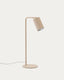 Manie metal desk lamp with beige textured finish