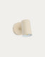 Manie metal wall-mounted light fixture with beige textured finish