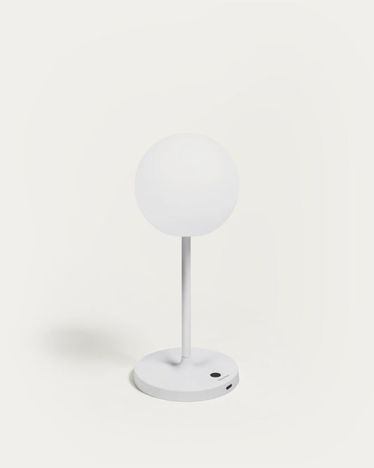 Dinesh outdoor table lamp in grey aluminium 40 cm
